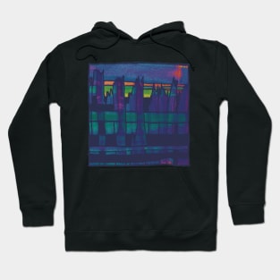 Liminal Space Blue Abstraction Hoodie